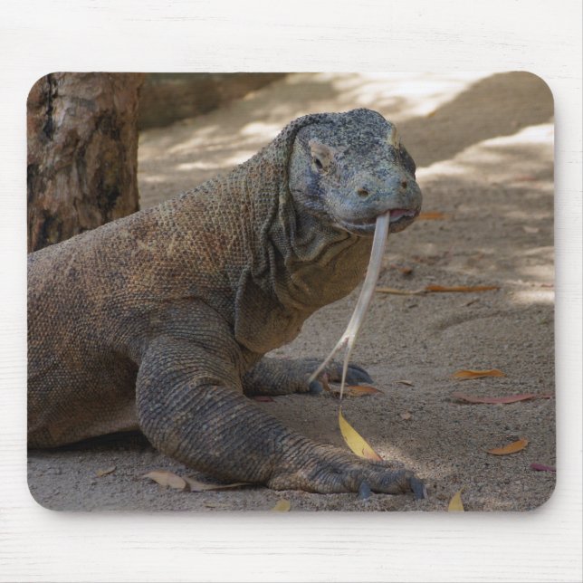 Alfombrilla De Ratón Lamedura del dragón de Komodo (Frente)