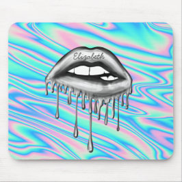 Alfombrilla De Ratón Láminas de goteo metálicas Guay Adorables, Holográ