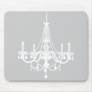 Alfombrilla De Ratón Lámpara blanca y gris elegante