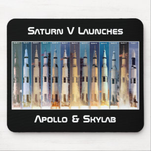 Alfombrilla De Ratón Lanzamiento del cohete Saturn V Moon