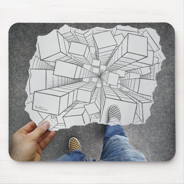 Alfombrilla De Ratón Lápiz contra la cámara - vértigo (Frente)