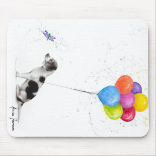 Alfombrilla De Ratón Lápiz De Color Que Dibuja El Perro Beagle Y Los Gl