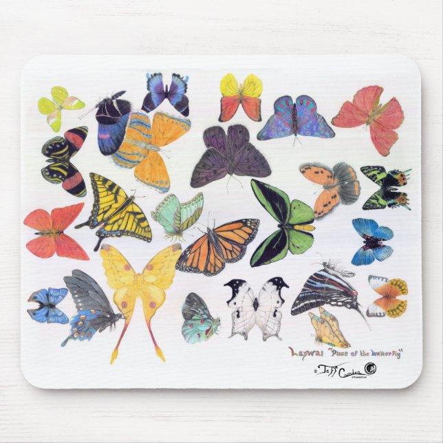 Alfombrilla De Ratón "Lapwai, lugar de la mariposa" Mousepad (Frente)