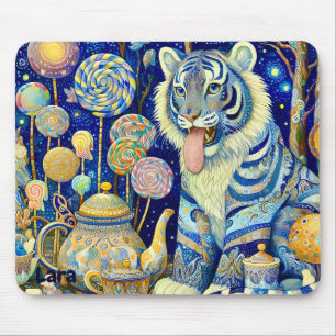 Alfombrilla De Ratón LARA ~ Paisley Tiger ~ fiesta de té ~ Mousepad