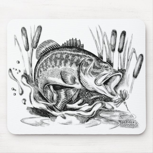 Alfombrilla De Ratón Largemouth Bass (Frente)