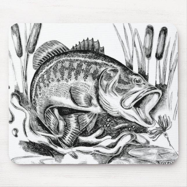 Alfombrilla De Ratón Largemouth Bass (Frente)