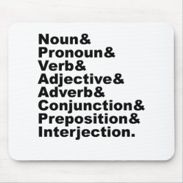 Alfombrilla De Ratón Las 8 partes del discurso en inglés