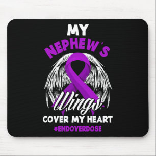 Alfombrilla De Ratón Las alas de mi sobrino cubren mi corazón Fin de la