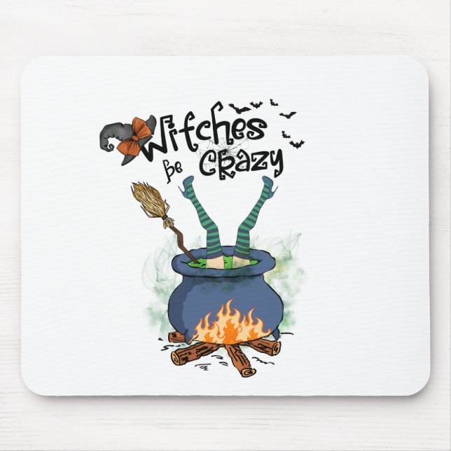 Alfombrilla De Ratón Las brujas están locas (Frente)