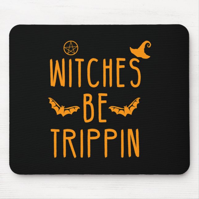 Alfombrilla De Ratón Las brujas serán tripas en la divertida Halloween (Frente)