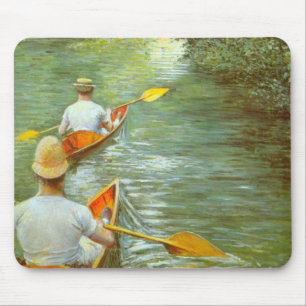 Alfombrilla De Ratón Las canoas, Perissoires de Gustave Caillebotte