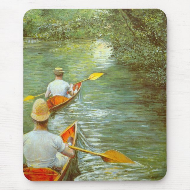 Alfombrilla De Ratón Las canoas, Perissoires de Gustave Caillebotte (Frente)