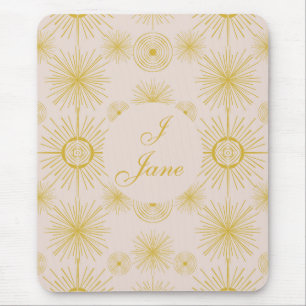 Alfombrilla De Ratón Las estrellas solares celestes del Boho marfil per