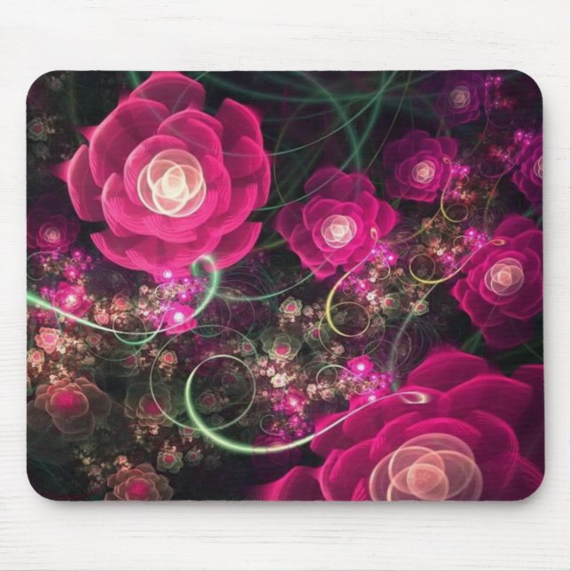 Alfombrilla De Ratón Las flores rosadas lo dicen el mejor Mousepad (Frente)
