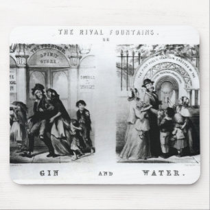Alfombrilla De Ratón Las fuentes o la ginebra y el agua rivales