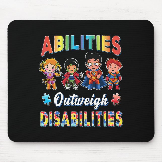 Alfombrilla De Ratón Las habilidades de sensibilización sobre el autism (Frente)