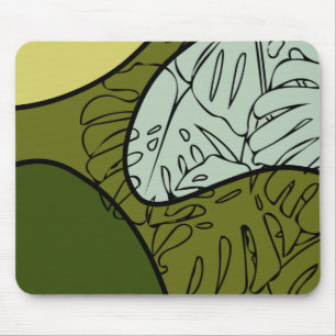 Alfombrilla De Ratón Las hojas del Boho Monstera