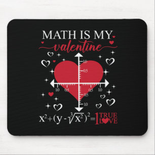 Alfombrilla De Ratón Las matemáticas son mi San Valentín Geometría Prof