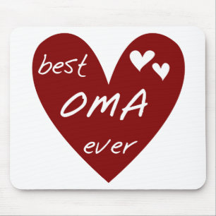 Alfombrilla De Ratón Las mejores camisetas y regalos de Oma del corazón