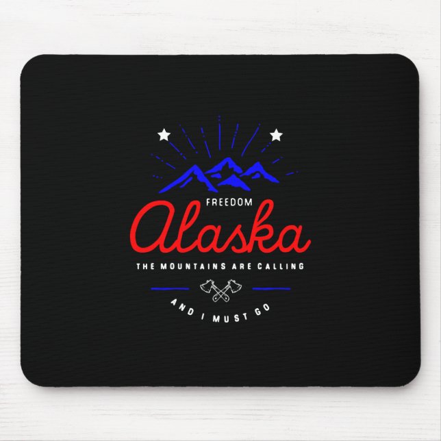 Alfombrilla De Ratón Las montañas de Alaska están llamando debo ir colo (Frente)