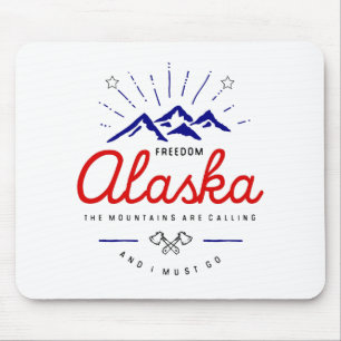 Alfombrilla De Ratón Las montañas de Alaska llaman "Debo ir a color cla