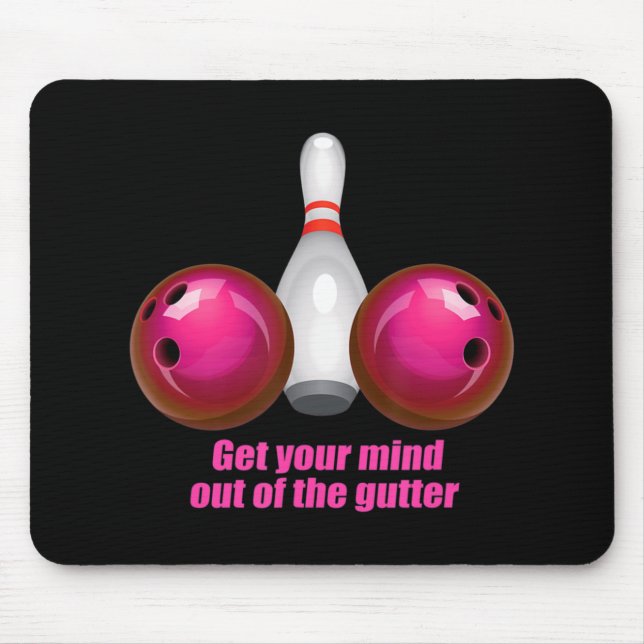 Alfombrilla De Ratón Las Mujeres De Las Bolas Divertidas Se Molestan Co (Frente)