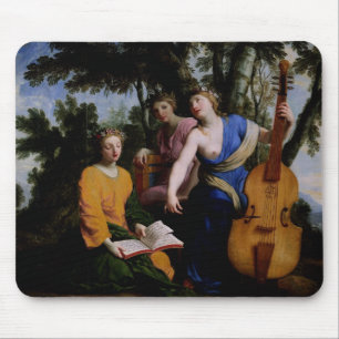 Alfombrilla De Ratón Las musas Melpomene, Erato y Polymnia, 1652-55
