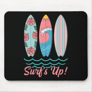 Alfombrilla De Ratón Las olas están altas Tabla de surf linda Verano Pl