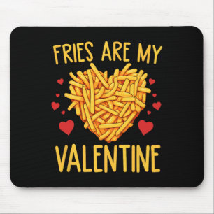Alfombrilla De Ratón Las papas fritas son mi San Valentín Amante de las