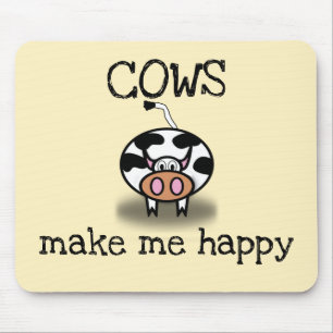 Alfombrilla De Ratón Las vacas me hacen feliz