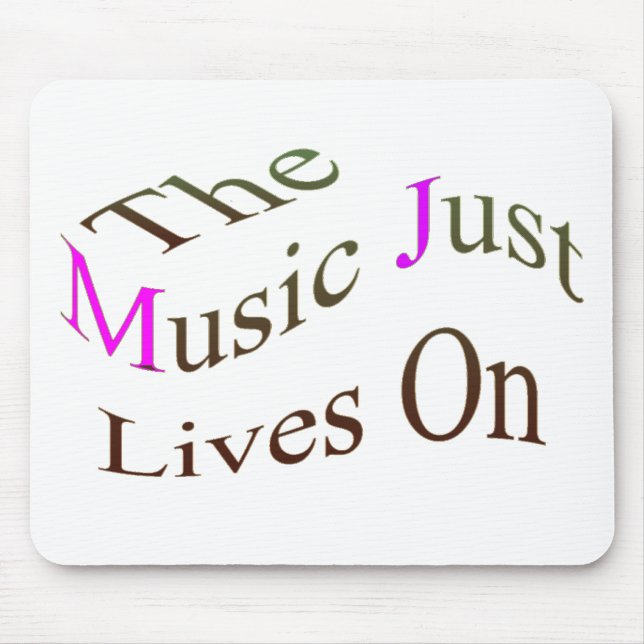 Alfombrilla De Ratón Las vidas de la música apenas encendido (Frente)
