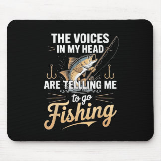 Alfombrilla De Ratón Las Voces En Mi Cabeza Me Dicen Que Vaya A Pescar