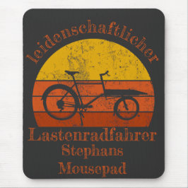 Alfombrilla De Ratón Lastenrad im Sonnenuntergang, Dein Name