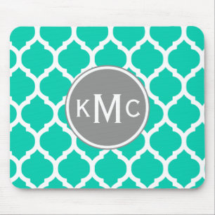 Alfombrilla De Ratón Latente marroquí gris verde azulado