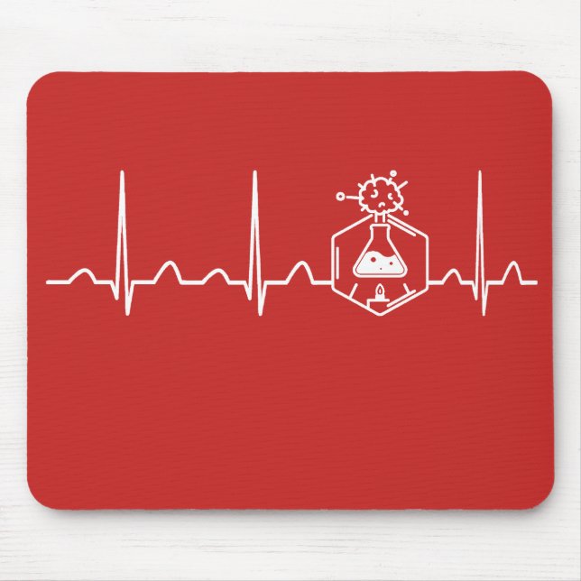 Alfombrilla De Ratón Latido del corazón del ingeniero químico (Frente)