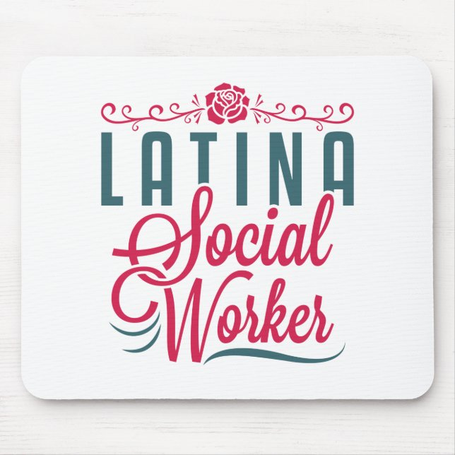 Alfombrilla De Ratón Latina Social Worker LCSW Latinx Hispanic (Frente)