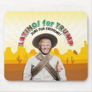 Alfombrilla De Ratón LATINOS PARA TRUMP Hispanic Pancho Villa Bandito