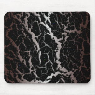 Alfombrilla De Ratón Lava espacial agrietada - Blanco/Marrón