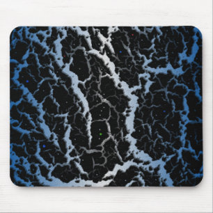 Alfombrilla De Ratón Lava espacial craqueada - Azul/Blanco