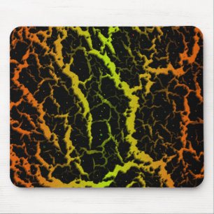 Alfombrilla De Ratón Lava espacial craqueada - Naranja/cal