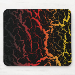 Alfombrilla De Ratón Lava espacial craqueada - Negro/Rojo/Oro