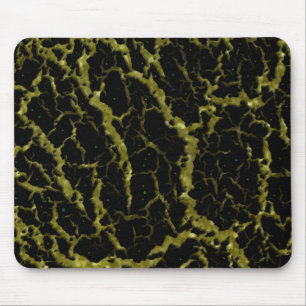 Alfombrilla De Ratón Lava espacial craqueada - Oro Purpurina