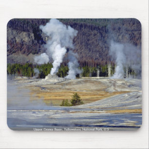 Alfombrilla De Ratón Lavabo superior del géiser, parque nacional de