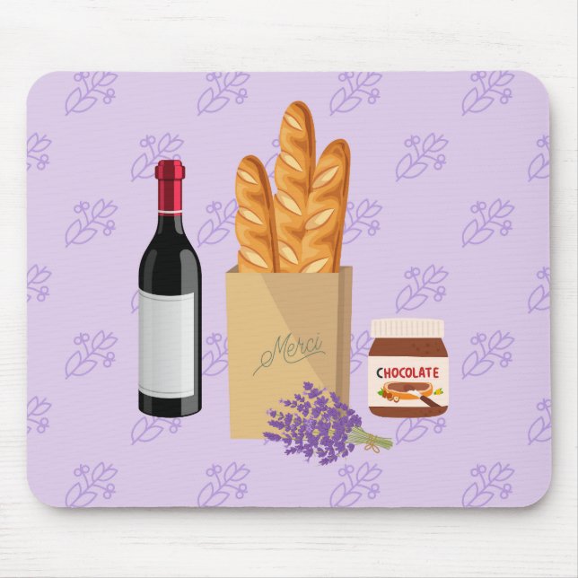 Alfombrilla De Ratón Lavanda del mercado francés (Frente)