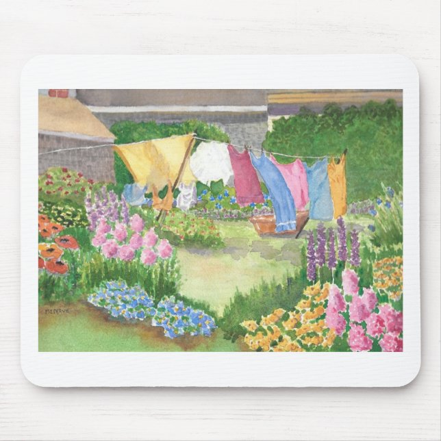 Alfombrilla De Ratón Lavandería Kathy en la isla Monhegan, Maine Mousep (Frente)
