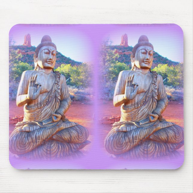 Alfombrilla De Ratón lavender aura buddhas (Frente)