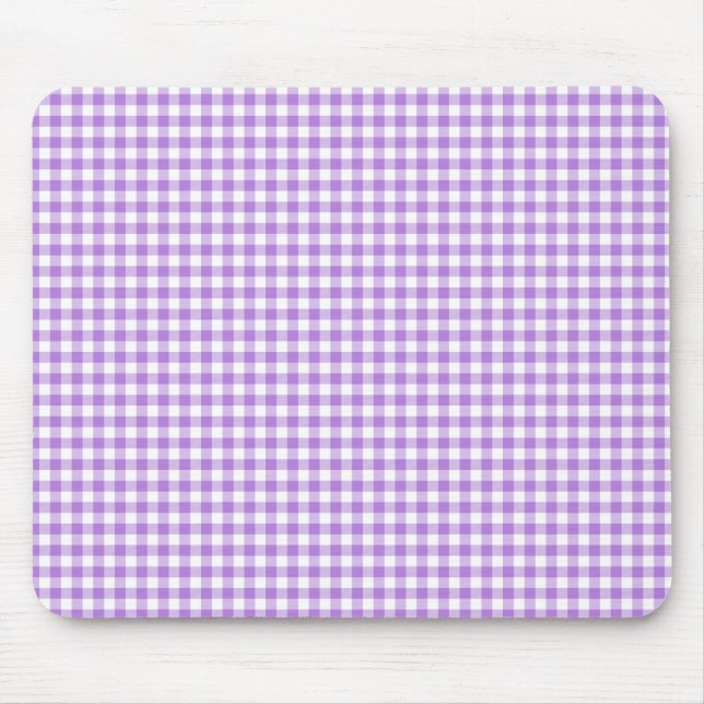 Alfombrilla De Ratón Lavender Gingham (Frente)