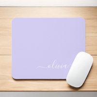 Lavender Purple Girly Script Monograma Nombre mode