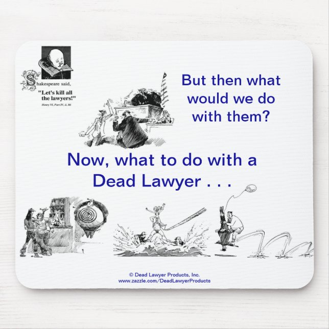 Alfombrilla De Ratón Lawyer™ muerto Mousepad (Frente)