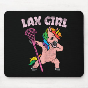 Alfombrilla De Ratón Lax Chica Unicorn Equipo jugador de Lacrosse Anima